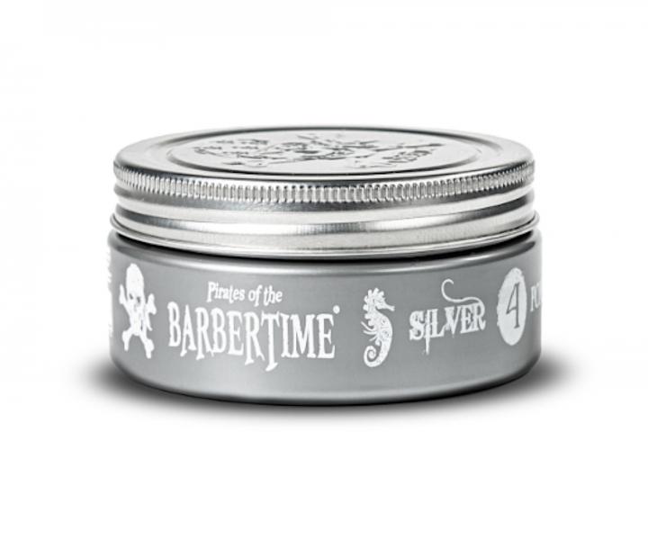Pomda na vlasy s vemi silnou fixciou a leskom Barbertime Silver Pomade No. 4 - 150 ml