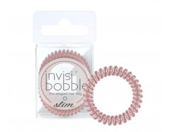 Tenk pirlov gumika do vlasov Invisibobble Slim Pink Monocle - ruov, 3 ks