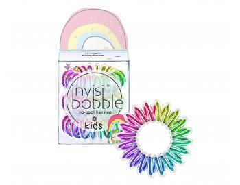 Detská špirálová gumička do vlasov Invisibobble Kids Magic Rainbow - dúhová, 3 ks