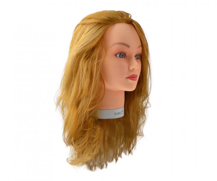 Cvin hlava Sibel Jessica s umelmi vlasmi - blond 50 cm