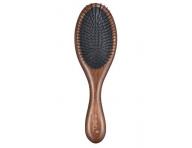 Ov�lna dreven� kefa na vlasy s nylonov�mi �tetinami Sibel Decopad - 22 x 7 cm