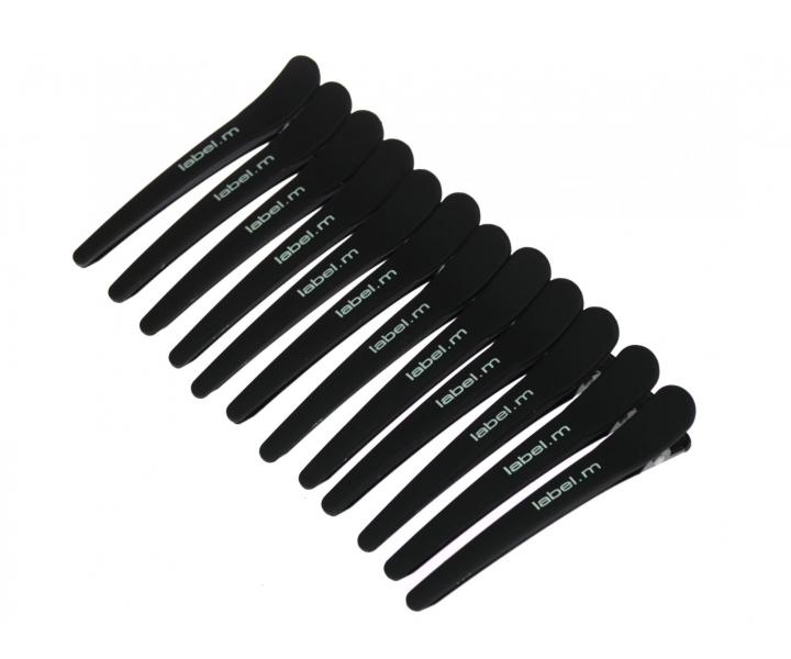 Klipsy do vlasov label.m - 10 cm, 12 ks, ierne