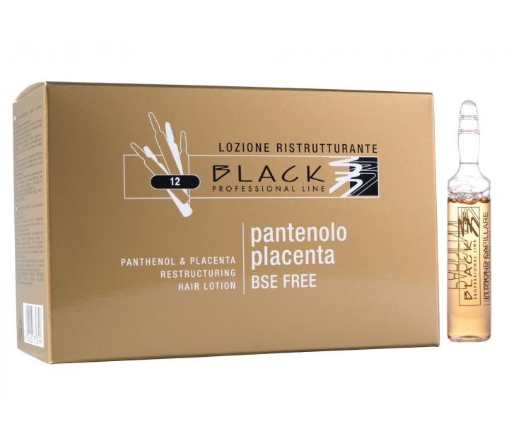 Ampulky k revitalizcii vlasov Black Panthenol & Placenta Hair Lotion - 12 x 10 ml