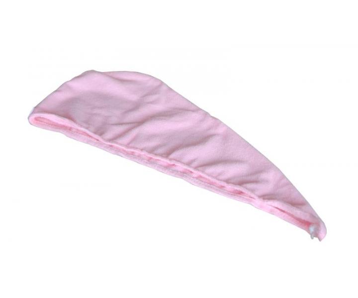 Uter�kov� turban z mikrovl�kna pre mokr� vlasy - ru�ov�