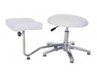 Profesionlna pedikrna stolika + podnoka Sibel - biela - II. akos - odreniny na podstavci