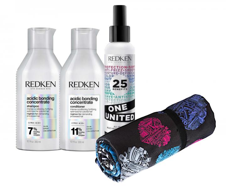 Sada pre regener�ciu po�koden�ch vlasov Redken Acidic Bonding Concentrate + osu�ka zadarmo