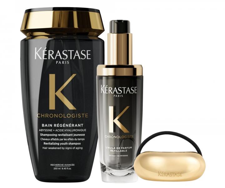 Sada na hydrat�ciu a revitaliz�ciu starn�cich vlasov K�rastase Chronologiste + ozdobn� gumi�ka zadarmo