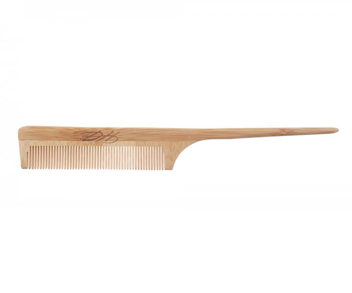 Bambusov tuprovac hrebe s hrotom Detail - Hair style Bamboo Comb - 21,5 x 2,8 cm