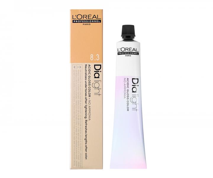 Preliv na vlasy Loral Dialight 50 ml - odtie 8.3 svetl zlat blond