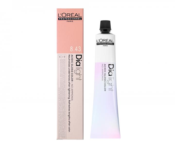 Preliv na vlasy Loral Dialight 50 ml - odtie 8.43 blond svetl meden zlat