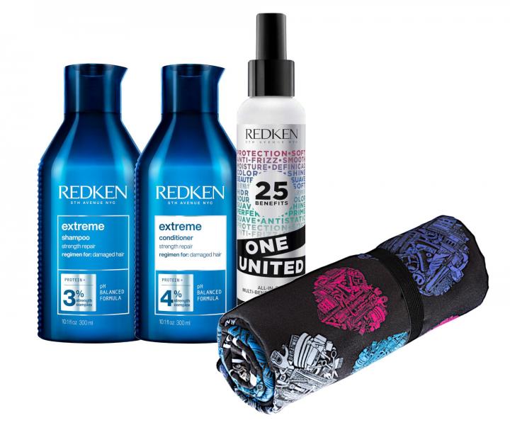 Sada pre posilnenie pokodench vlasov Redken Extreme + osuka zadarmo