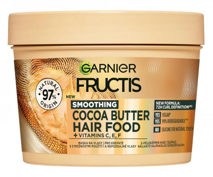 Maska na uhladenie nepoddajnch a krepatch vlasov Garnier Fructis Cocoa Butter Hair Food - 400 ml