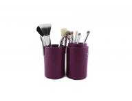 Okrhle fialov puzdro s 12 tetci na make-up, Sibel