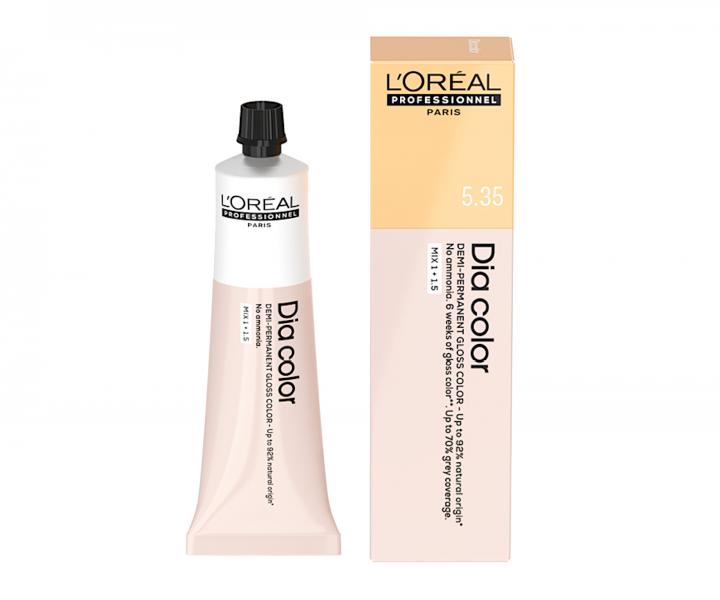 Preliv na vlasy Loral Professionnel Dia color 60 ml - 5.35 svetl hned zlat mahagnov