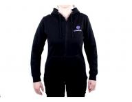 Mikina na zips s potlaou - dmska, ierna XL