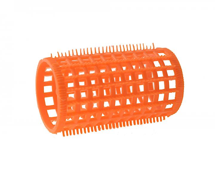 Plastové natáčky na vlasy s ihlami Bellazi - pr. 35 mm, 5 ks, oranžová