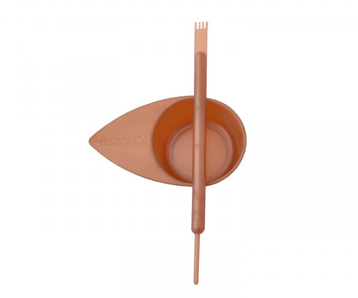 Plastov mitika s tyinkou na mieanie farby na riasy a oboie RefectoCil