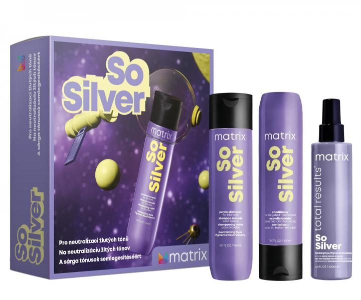 Dar�ekov� sada pre neutraliz�ciu �lt�ch t�nov blond vlasov Matrix So Silver
