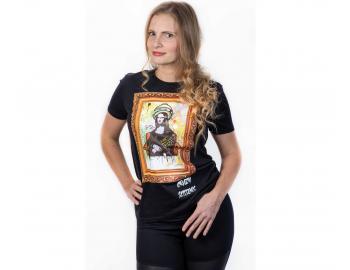 Tričko s krátkym rukávom Crazy Scissors Mona Lisa - čierne, XXL