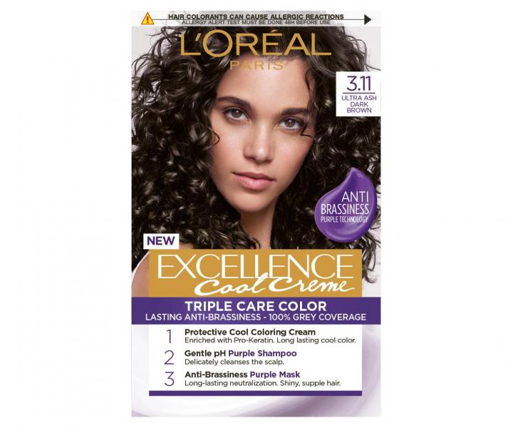 Permanentn farba Loral Excellence Cool Creme 8.11 ultra popolav tmav hned