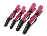 Klipsy do vlasov Sibel Gator - 9 cm, 11 cm, tmavo ruov, 4 ks