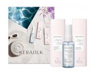 Dar�ekov� sada na vyhladenie krepat�ch a nepoddajn�ch vlasov Kerasilk Smoothing Travel Set + kozmetick� ta�ti�ka zadarmo