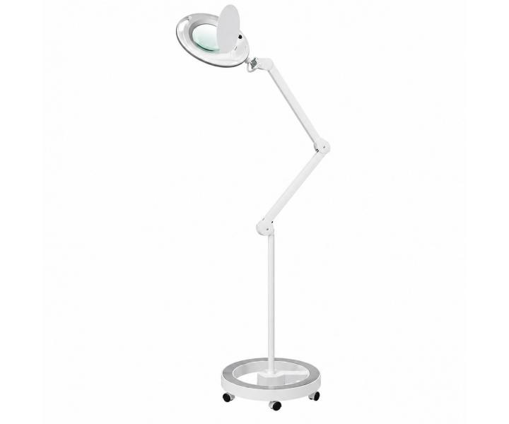 Zv��ovacia lupa s LED lampou na stojane aj s uchyten�m na st�l Weelko Mega+ White- 5 dioptri�
