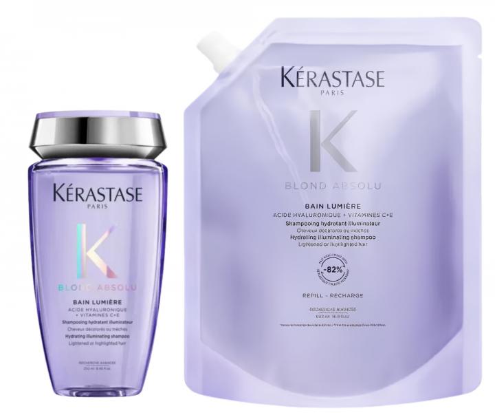 Rozjas�uj�ci �amp�n pre blond vlasy K�rastase Blond Absolu Bain Lumi�re - 250 ml + n�hradn� n�pl� 500 ml