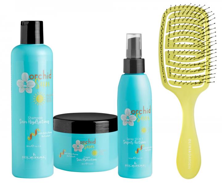Sada pre vlasy namhan slnkom Klral Orchid Sun + kefa Olivia Garden zadarmo