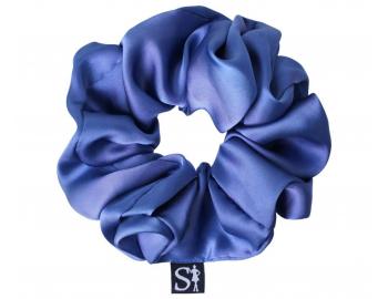 Ozdobn� �if�nov� gumi�ka do vlasov Sister Young Scrunchie Lilu Steel Blue - oce�ovo modr�