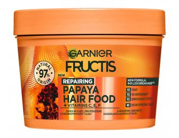 Regeneran maska pre pokoden vlasy Garnier Fructis Papaya Hair Food 3 Usages Mask - 400 ml