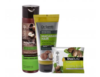 Sada pre poškodené vlasy Dr. Santé Macadamia - šampón + starostlivosť + mydlo zadarmo