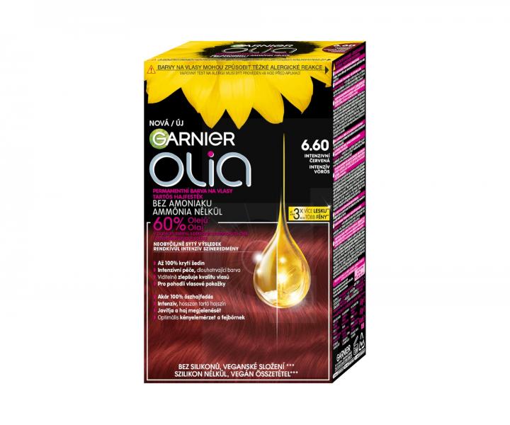 Permanentn olejov farba Garnier Olia 6.60 intenzvna erven
