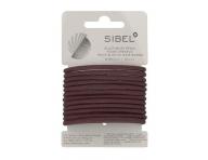 Silné gumičky do vlasov Sibel - 50 mm, 12 ks, hnedé