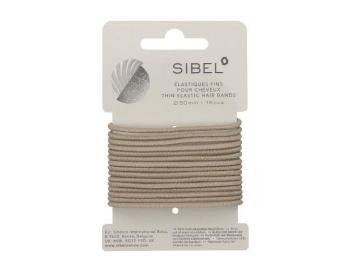 Tenké gumičky do vlasov Sibel - 50 mm, 16 ks, blond
