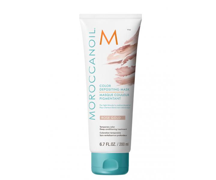 Tnujca maska na vlasy Moroccanoil Color Depositing - Rose Gold, 200 ml