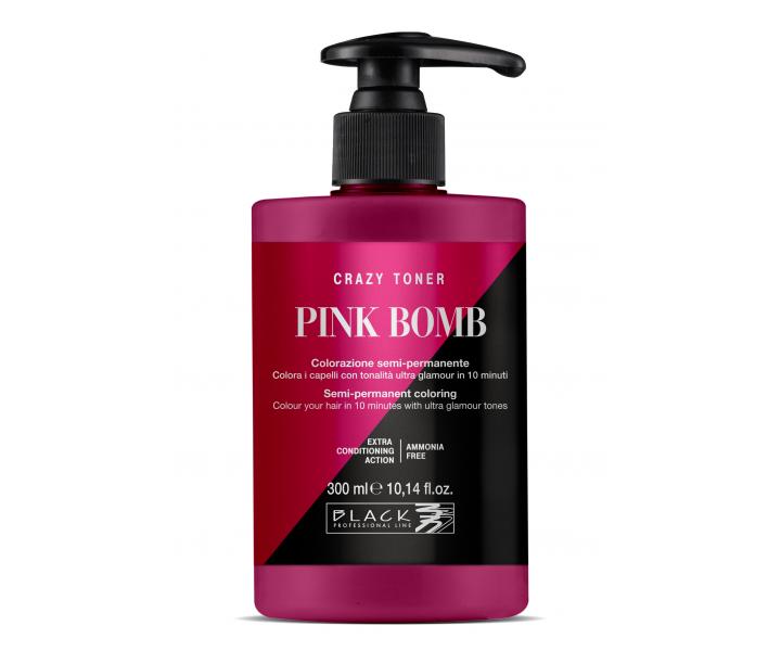 Farebn toner na vlasy Black Professional Crazy Toner - Pink Bomb (ruov)