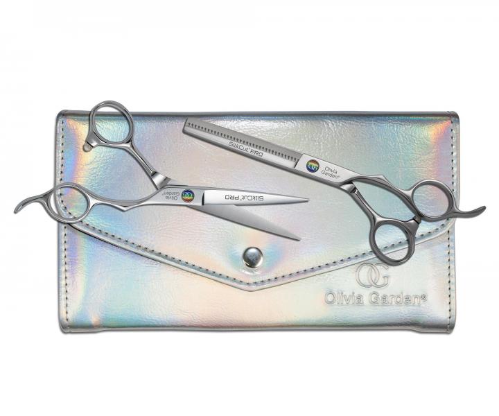 Sada kadern�ckych no�n�c 5,75"a efila�n�ch no�n�c 6,35" Olivia Garden SilkCut Pro Pride Edition