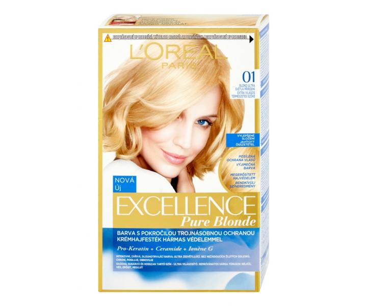 Permanentn farba Loral Excellence 01 blond ultra svetl prrodn