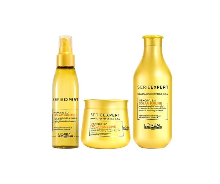 Sada na ochranu vlasov pred slnkom Loral Solar Sublime - maska, sprej + ampn ZADARMO