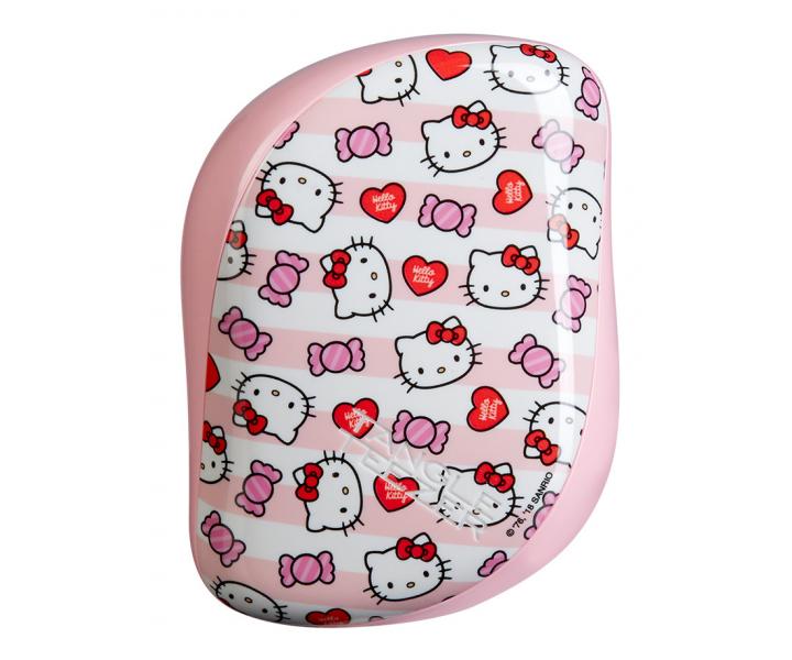 Kefa na vlasy Tangle Teezer Compact - Hello Kitty Candy Stripes, ruov