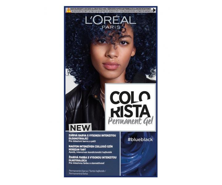 Permanentn farba na vlasy Loral Colorist Permanent Gel Blue Black - modroierna