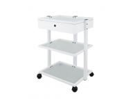 Kozmetick� stol�k na kolieskach  Weelko FACILE + - 2 police, biely, II. akos� - otl�en� doska, ryhy na z�suvke