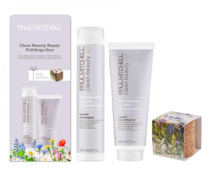 Dar�ekov� sada pre po�koden� vlasy Paul Mitchell Clean Beauty + kvetin�� so semienkami zadarmo