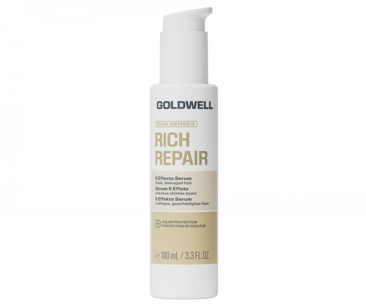 Bezoplachov� regenera�n� s�rum pre such� a po�koden� vlasy Goldwell Dualsenses Rich Repair 6 Effects Serum - 100 ml
