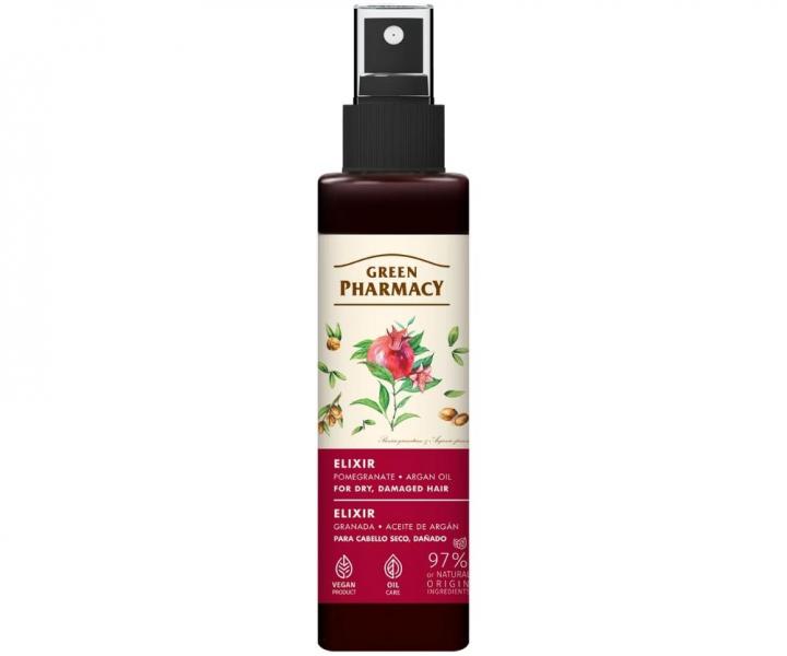 Bezoplachov� sprej pre such� a po�koden� vlasy Green Pharmacy Elixir - 150 ml