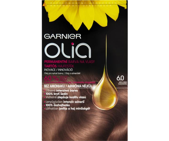 Permanentn� olejov� farba Garnier Olia 6.0 svetlo hned�