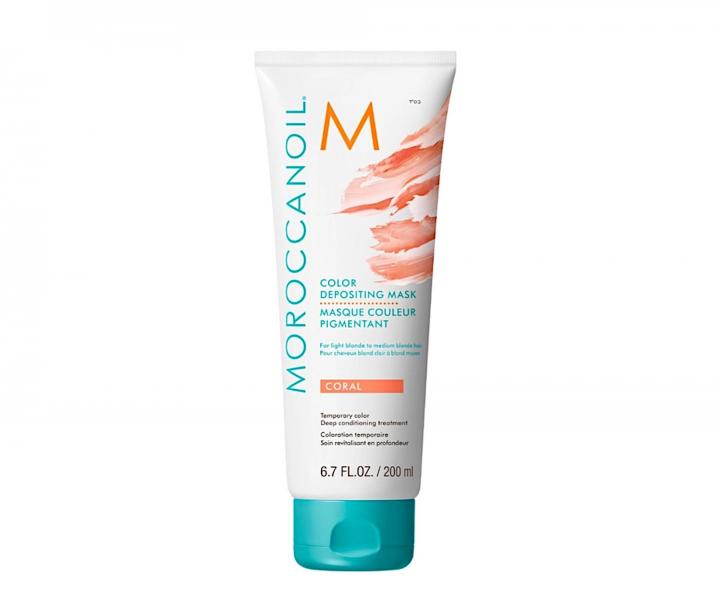 Tnujca maska na vlasy Moroccanoil Color Depositing - Coral, 200 ml