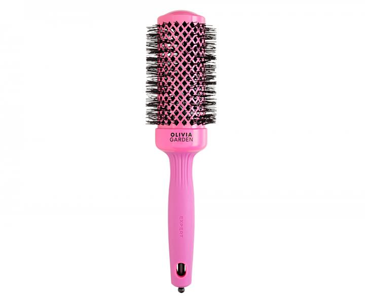 Okrhla fkacia kefa na vlasy Olivia Garden Expert Blowout Shine Pink - 45 mm