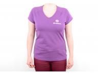 Tri�ko s kr�tkym ruk�vom, v v�strih - d�mske, fialov� S
